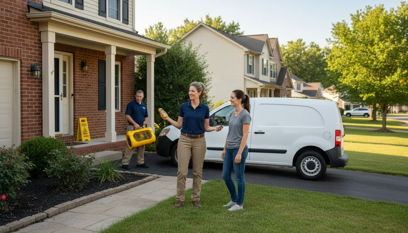 Residential water damage restoration in Hallstead, PA